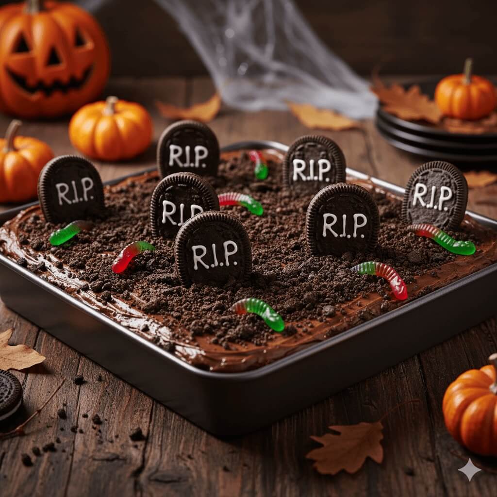 Easy Halloween Graveyard Brownies Recipe