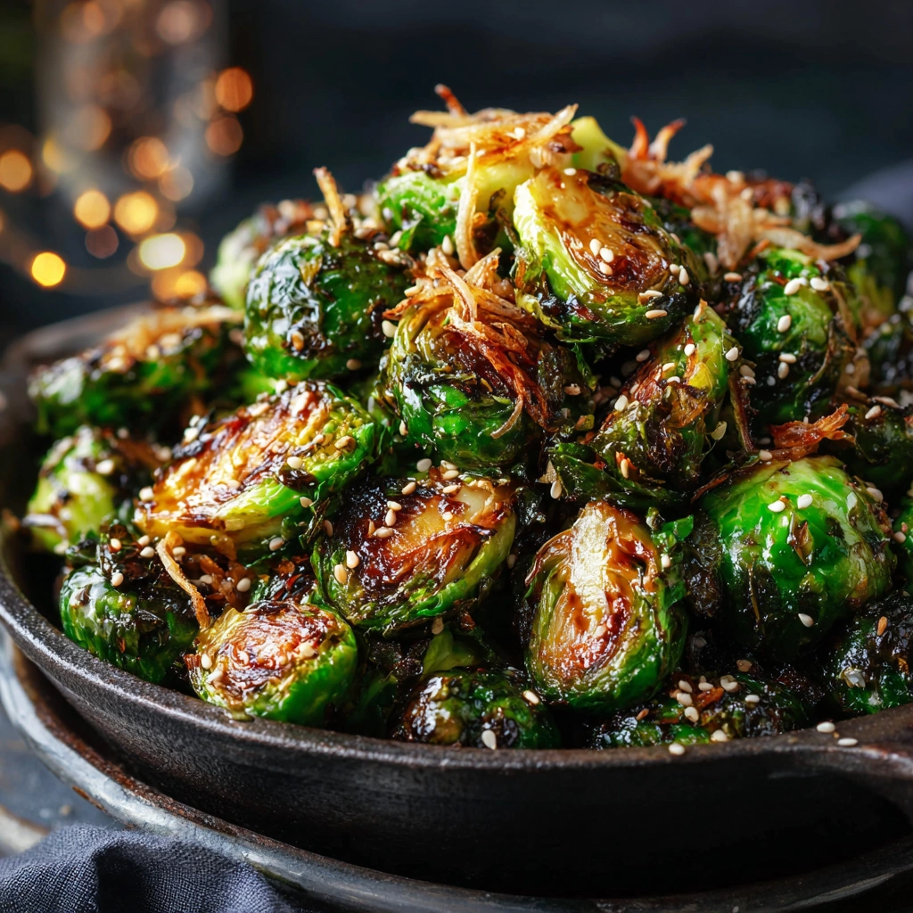 Easy Air Fryer Brussels Sprouts Recipe Sesame Ginger Brussels Sprouts Air Fryer Sticky Sesame Brussels Sprouts Recipe Best...