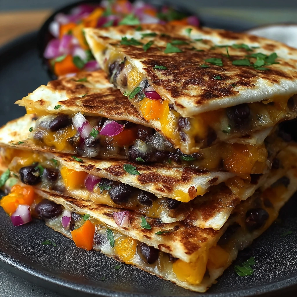 Easy Black Bean Quesadilla Recipe Quick Vegetarian Dinner Ideas Crispy Black Bean Quesadillas Under 5 Minutes Best 5-minut...