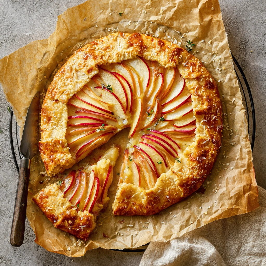 Easy Apple Cheddar Galette Recipe Quick Apple And Cheese Galette 20 Minute Apple Galette Cooking How To Make Apple Cheddar...