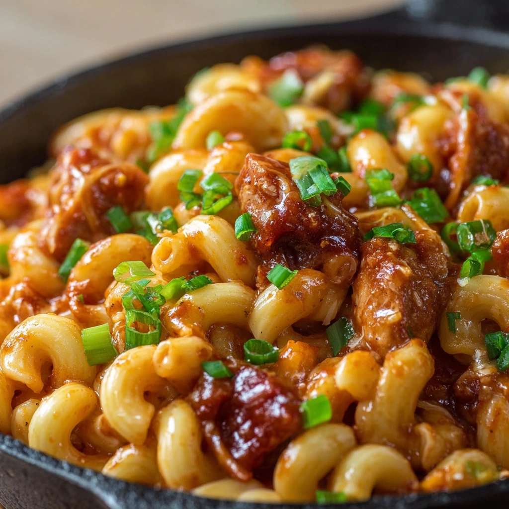 Easy Honey BBQ Chicken Mac And Cheese Recipe Quick Honey BBQ Mac And Cheese Homemade Honey BBQ Chicken Macaroni Best Honey...