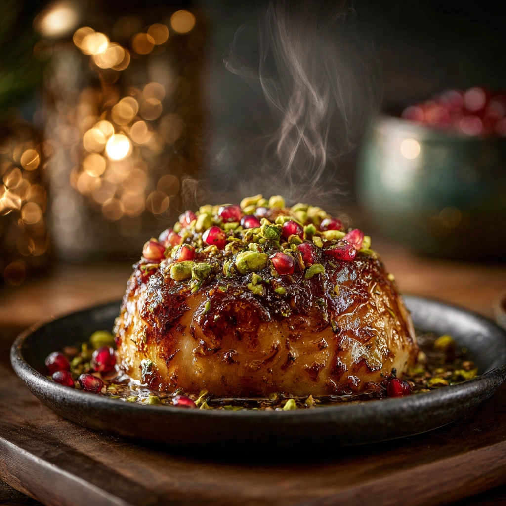 Smoky Maple-glazed Celeriac Recipe Whole Roasted Celeriac With Pistachio Best Vegan Celeriac Dishes Low Carb Roasted Celer...