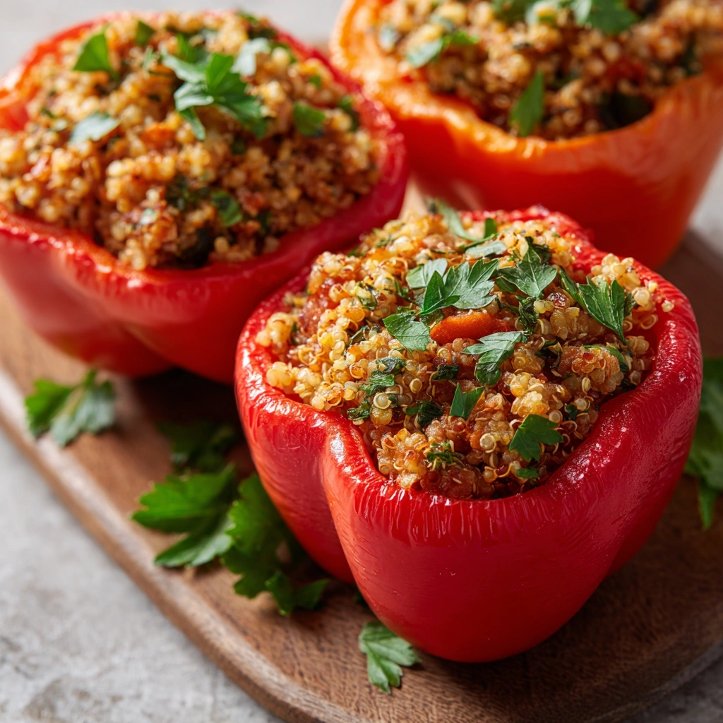 Easy Turkey Quinoa Stuffed Peppers Recipe Turkey And Quinoa Stuffed Bell Peppers Healthy Turkey Stuffed Peppers With Quino...