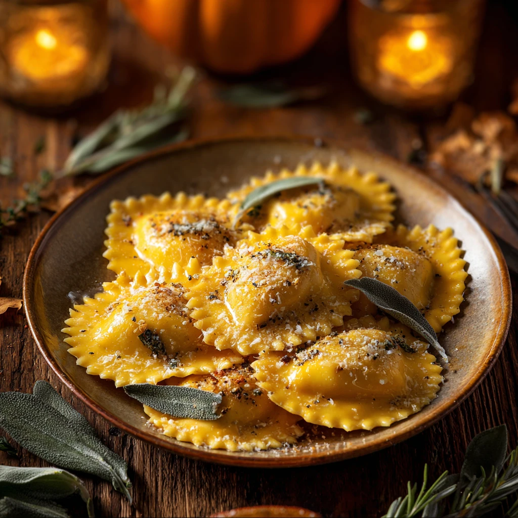 Best Pumpkin Ravioli Recipe Easy Roasted Pumpkin Ravioli Homemade Pumpkin Ravioli For Fall Pumpkin Ravioli Autumn Dish Ide...