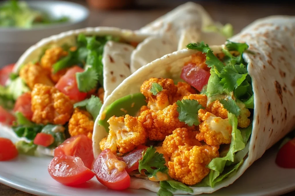 Buffalo Chickpea Salad Wrap Recipe Easy Buffalo Chickpea Wrap Quick Vegan Chickpea Salad Spicy Chickpea Wrap Recipe Best C...