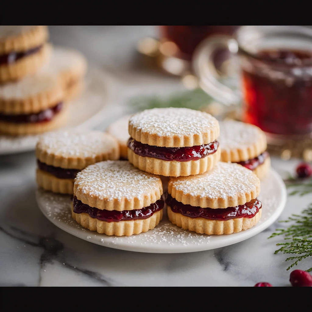 Quick & Delicious Cranberry Shortbread Sandwich Cookies