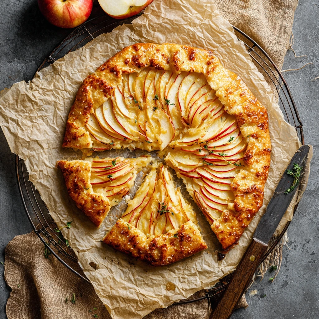 Easy Apple Cheddar Galette Recipe Quick Apple And Cheese Galette 20 Minute Apple Galette Cooking How To Make Apple Cheddar...