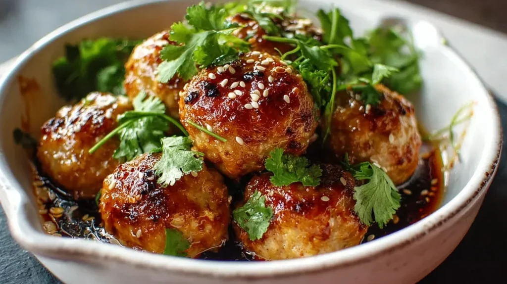 Easy Asian Chicken Meatballs Recipe Quick Homemade Asian Chicken Meatballs Best Gluten-free Asian Chicken Meatballs How To...