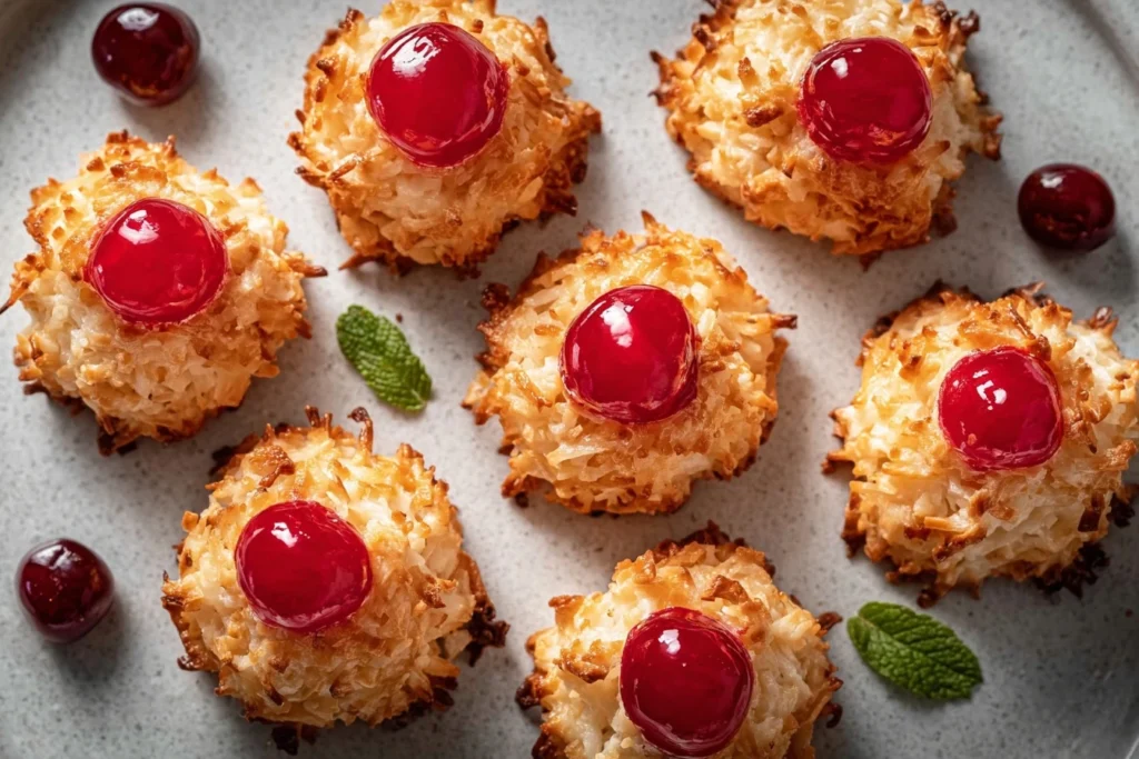 Easy Cherry Coconut Macaroons Recipe Homemade Cherry Coconut Macaroon Guide Best Cherry Coconut Macaroons Baking Tips Glut...