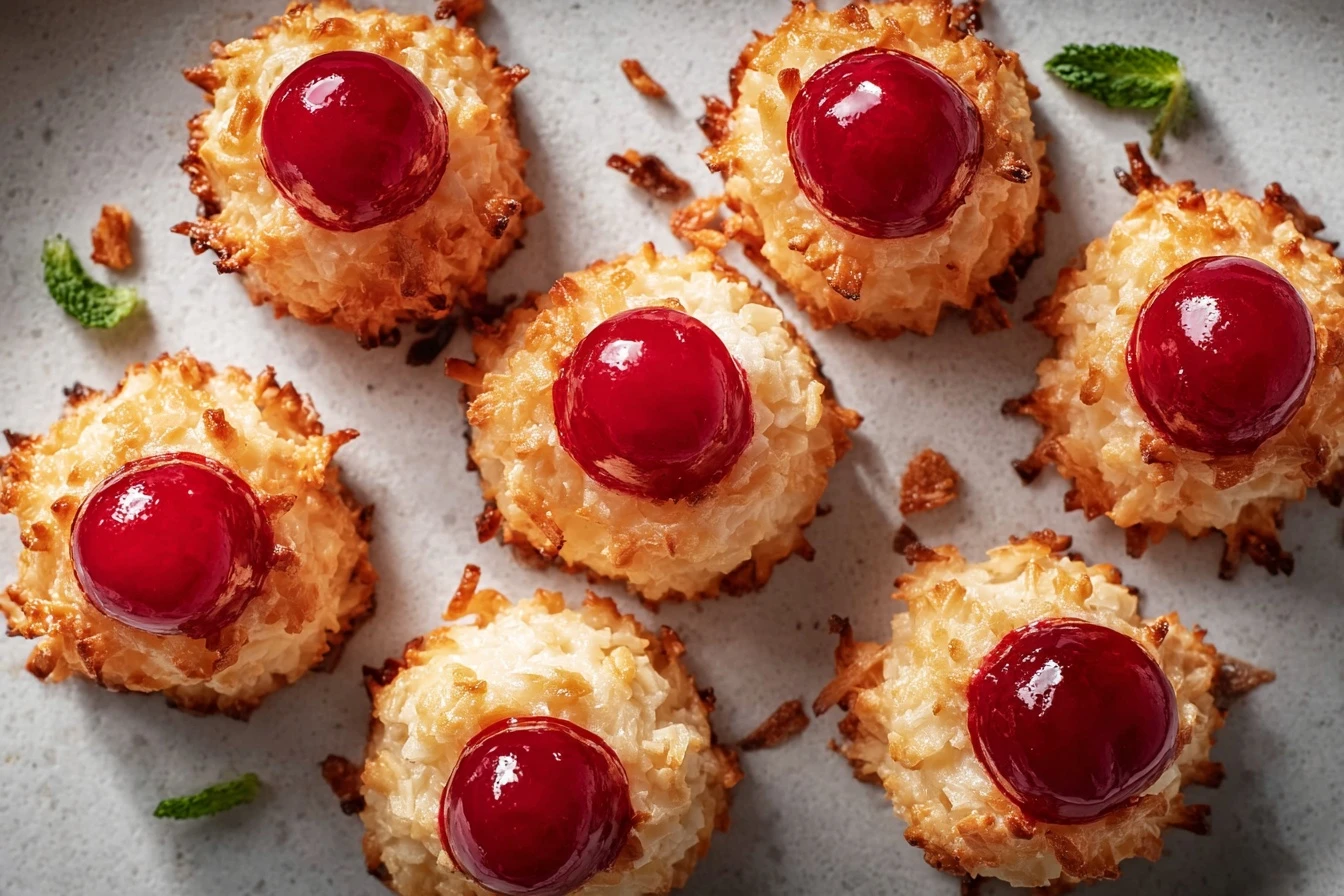 Easy Cherry Coconut Macaroons Recipe Homemade Cherry Coconut Macaroon Guide Best Cherry Coconut Macaroons Baking Tips Glut...