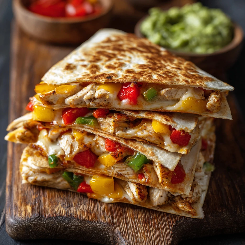 Easy Chicken Fajita Quesadillas Recipe Healthy Dinner Ideas Chicken Fajitas Quick Homemade Quesadillas Guide Spicy Chicken...