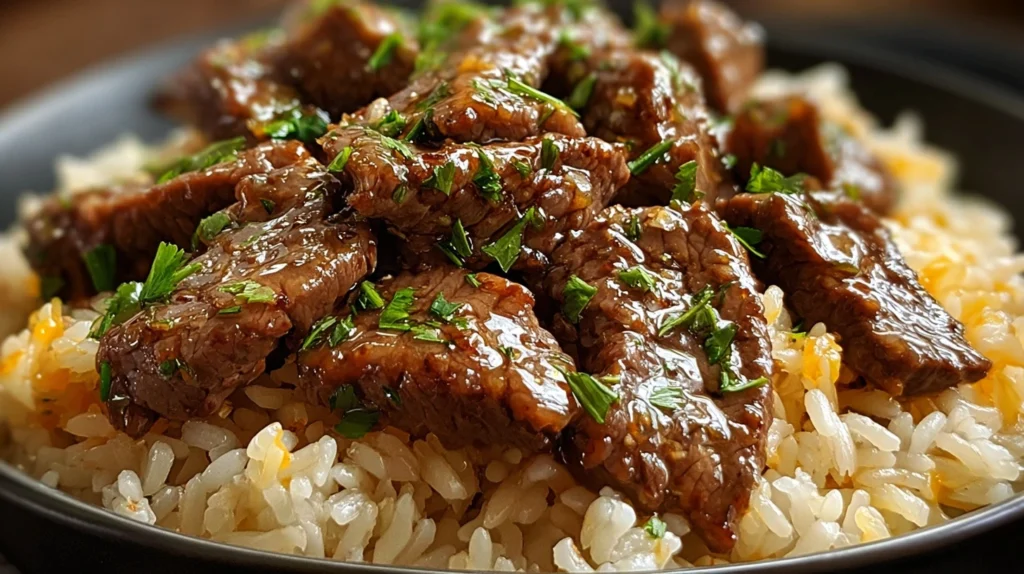 Easy Garlic Butter Beef Rice Recipe Quick Garlic Butter Beef Rice Guide 3 Step Garlic Butter Beef Rice Homemade Garlic Bee...