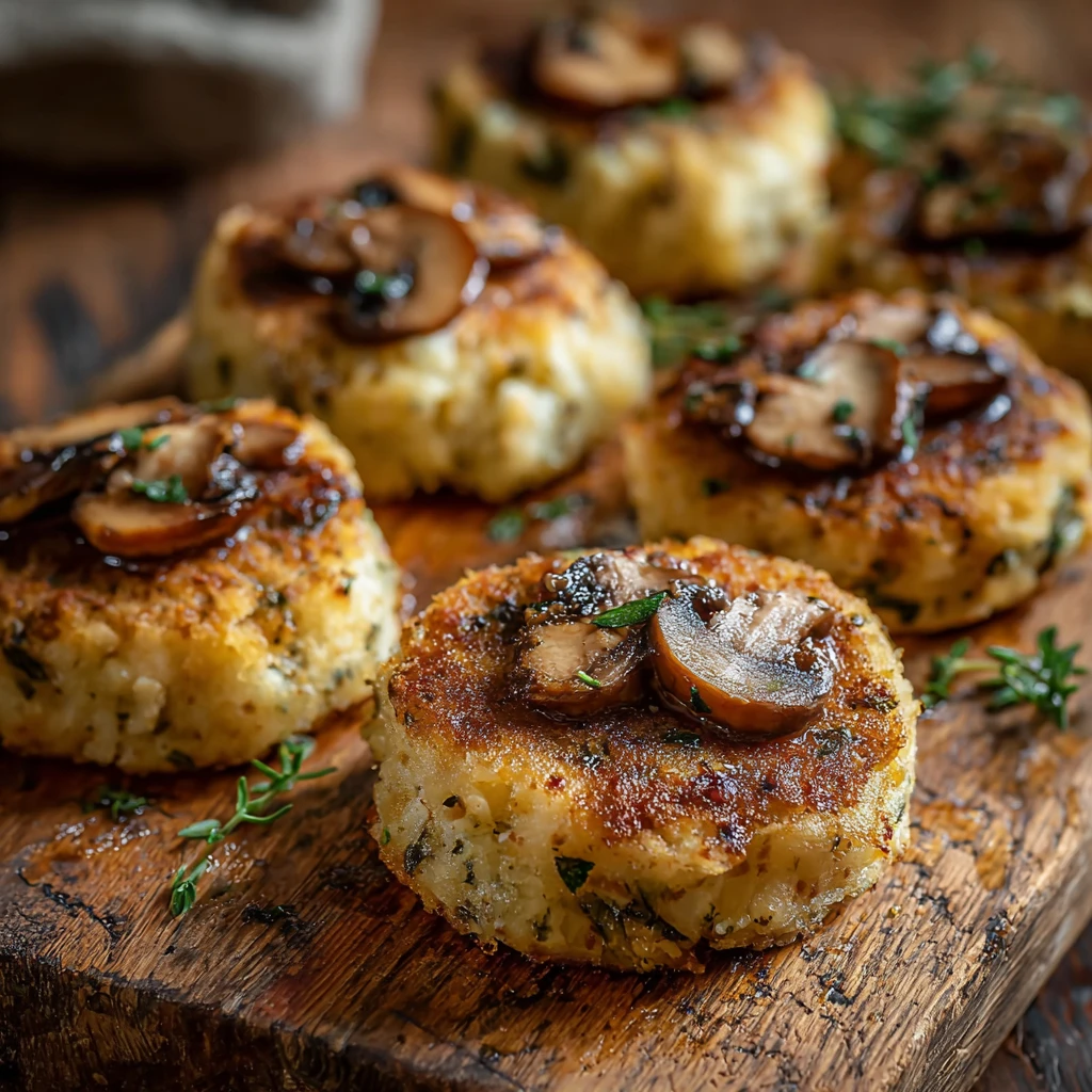 Deliciously Easy Mushroom Stuffed Potato Cakes