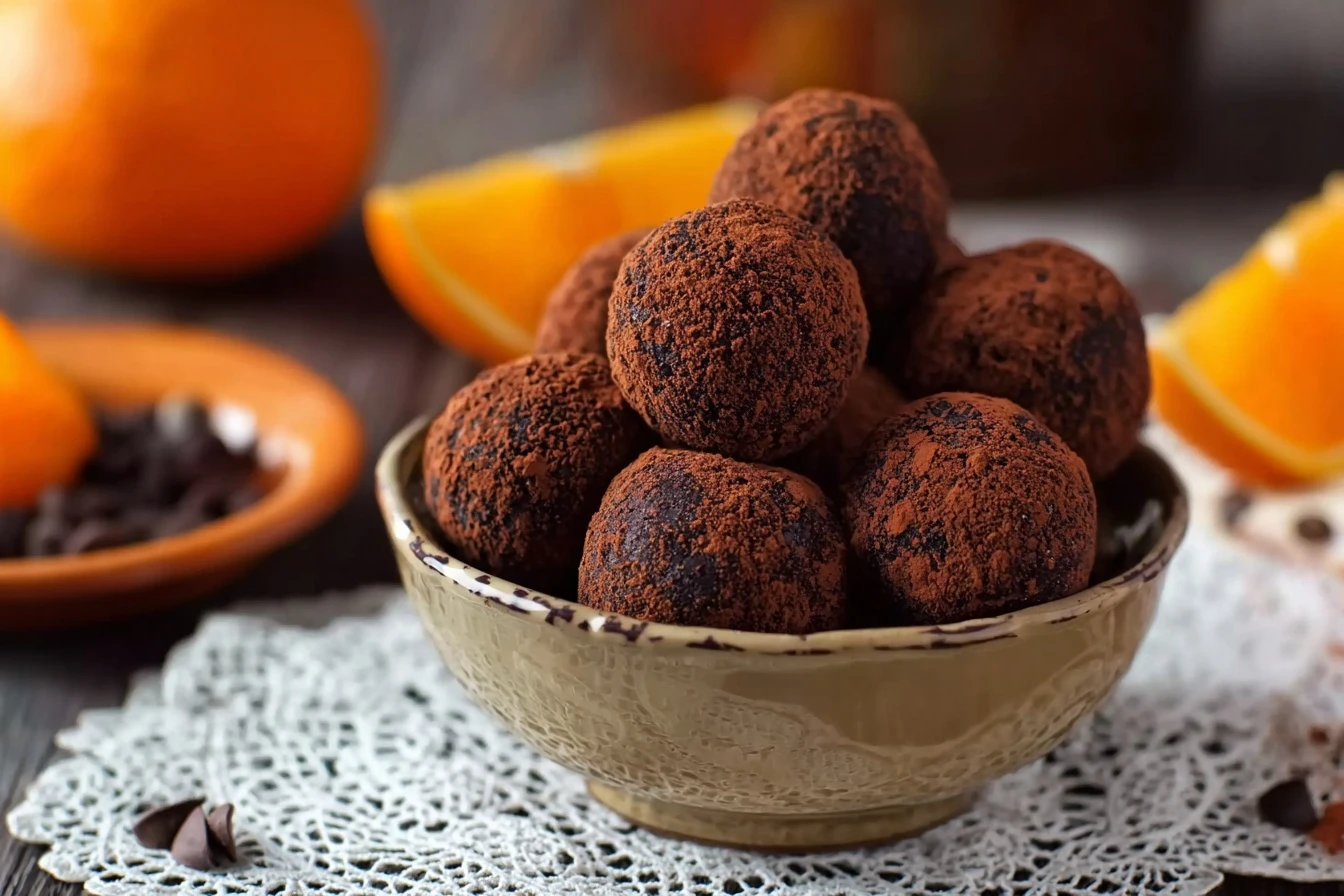 Easy Orange Chocolate Truffles Recipe Homemade Christmas Chocolate Truffles Quick Orange Truffle Recipes 10 Minute Chocola...
