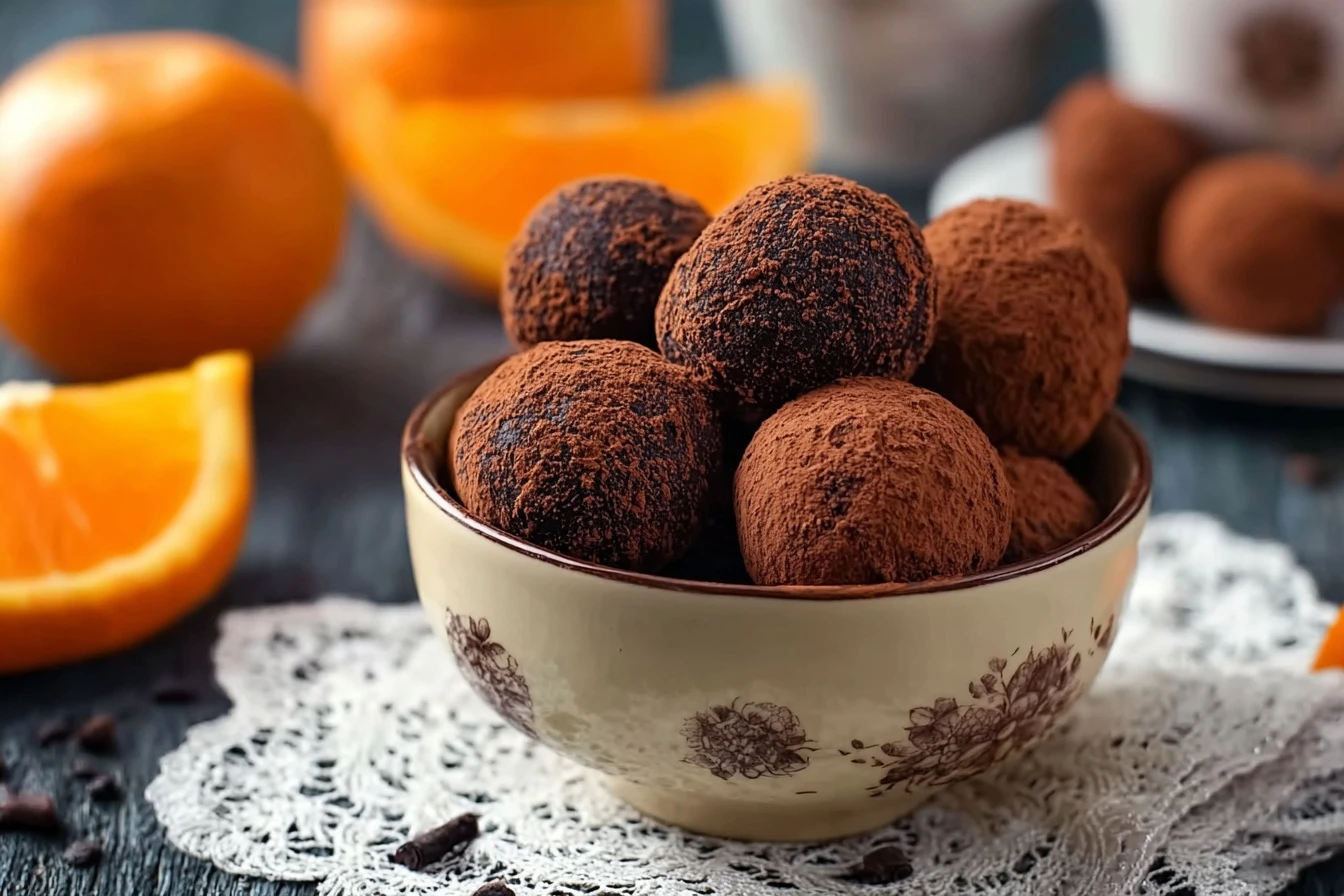 Easy Orange Chocolate Truffles Recipe Homemade Christmas Chocolate Truffles Quick Orange Truffle Recipes 10 Minute Chocola...