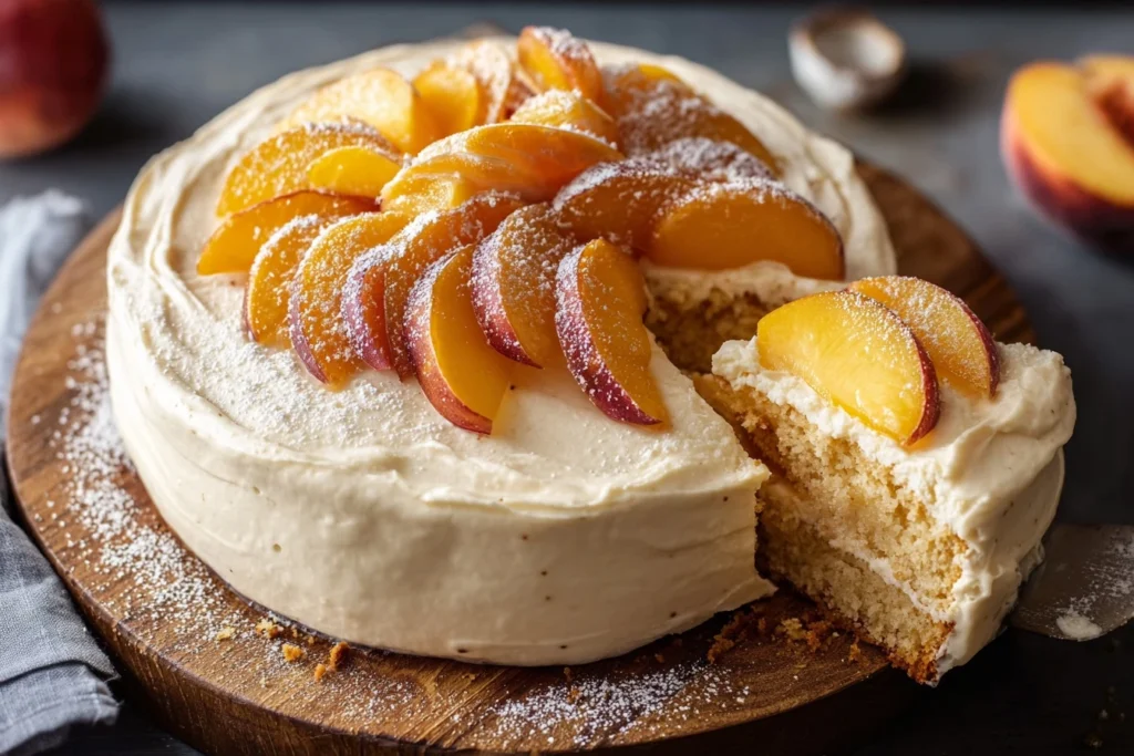 Easy Peach Cream Cheese Cake Recipe Homemade Peach Cream Cheese Dessert Best Peach Cream Cheese Cake Online Peach Cream Ch...