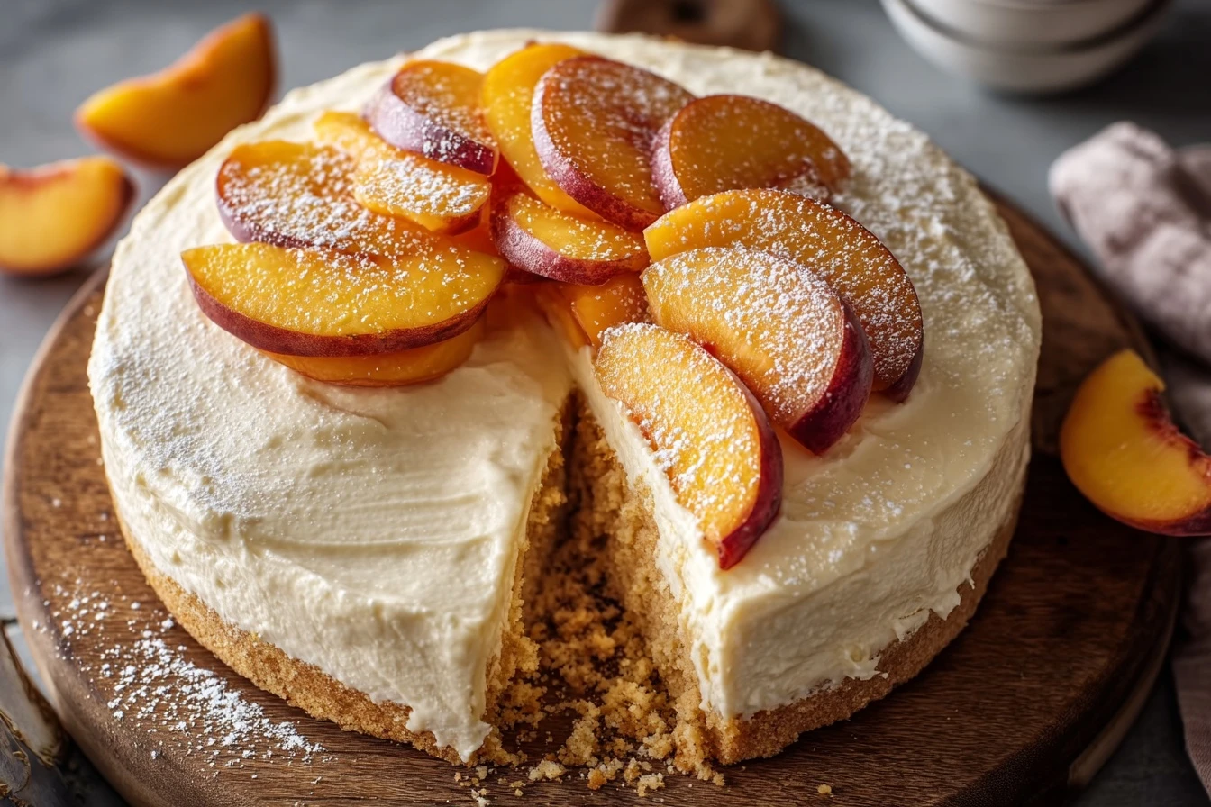 Easy Peach Cream Cheese Cake Recipe Homemade Peach Cream Cheese Dessert Best Peach Cream Cheese Cake Online Peach Cream Ch...