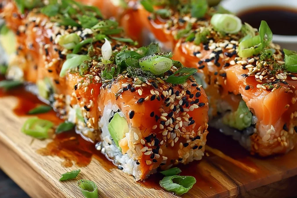 Easy Spicy Salmon Sushi Bake Recipe How To Make Spicy Salmon Sushi Bake 10 Step Salmon Sushi Bake Guide Master Spicy Salmo...
