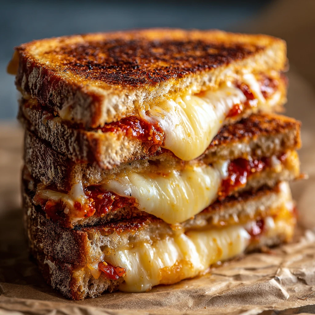 Easy Sun-dried Tomato Pesto Grilled Cheese Recipe Best Cheese For Tomato Pesto Sandwich Simple Homemade Sun-dried Tomato P...