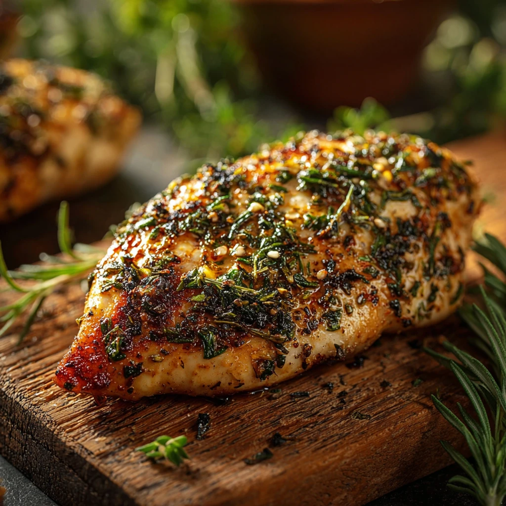 Mediterranean Herb Crusted Grilled Chicken Recipe
