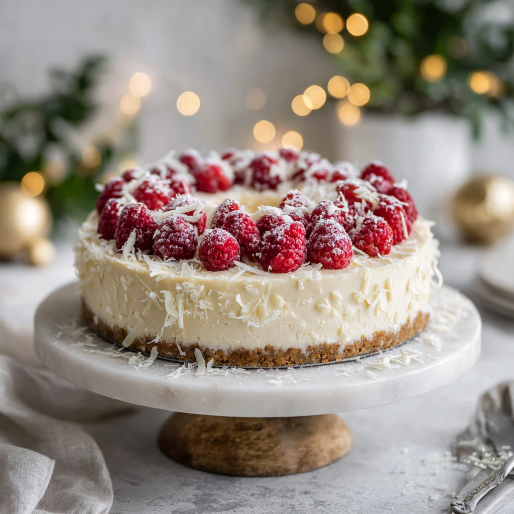 No-bake White Chocolate Raspberry Cheesecake Recipe Easy White Chocolate Raspberry Cheesecake No-bake How To Make A Cheese...