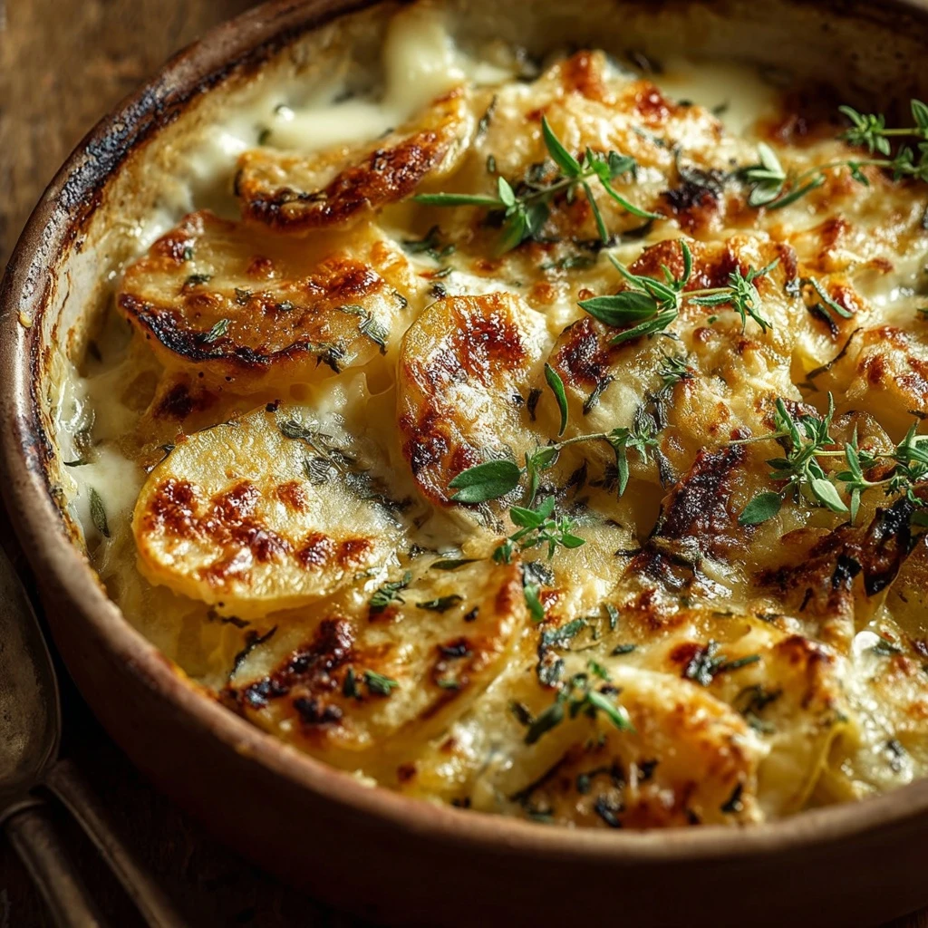 Quick Cheese Herb Potato Gratin Recipe Easy 30-minute Potato Gratin Best Cheese For Potato Gratin Herb Potato Gratin In 30...