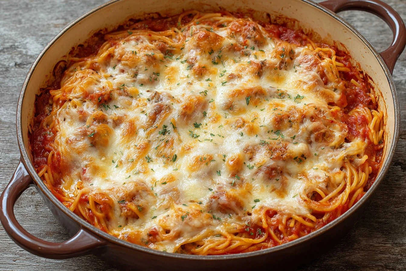 Quick Easy Baked Spaghetti Under 30 Minutes Best Quick Baked Spaghetti Recipe Easy Family Dinner Baked Spaghetti Simple 30...