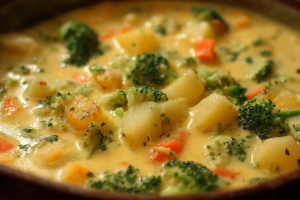 Best Potato Broccoli Cheddar Soup Recipe Creamy Broccoli Cheddar Soup With Potatoes Easy Cheddar Broccoli Potato Soup Reci...