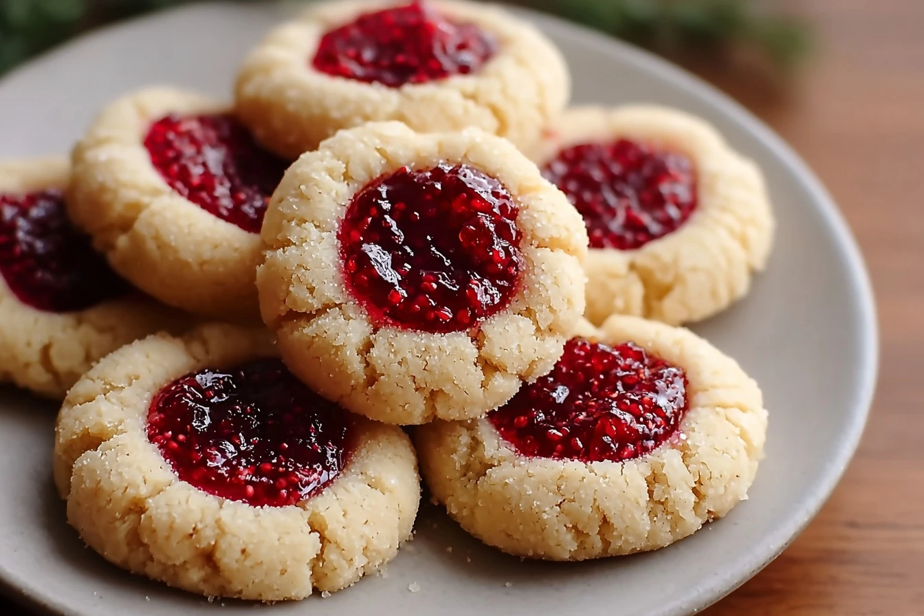 Traditional Raspberry Thumbprint Cookies