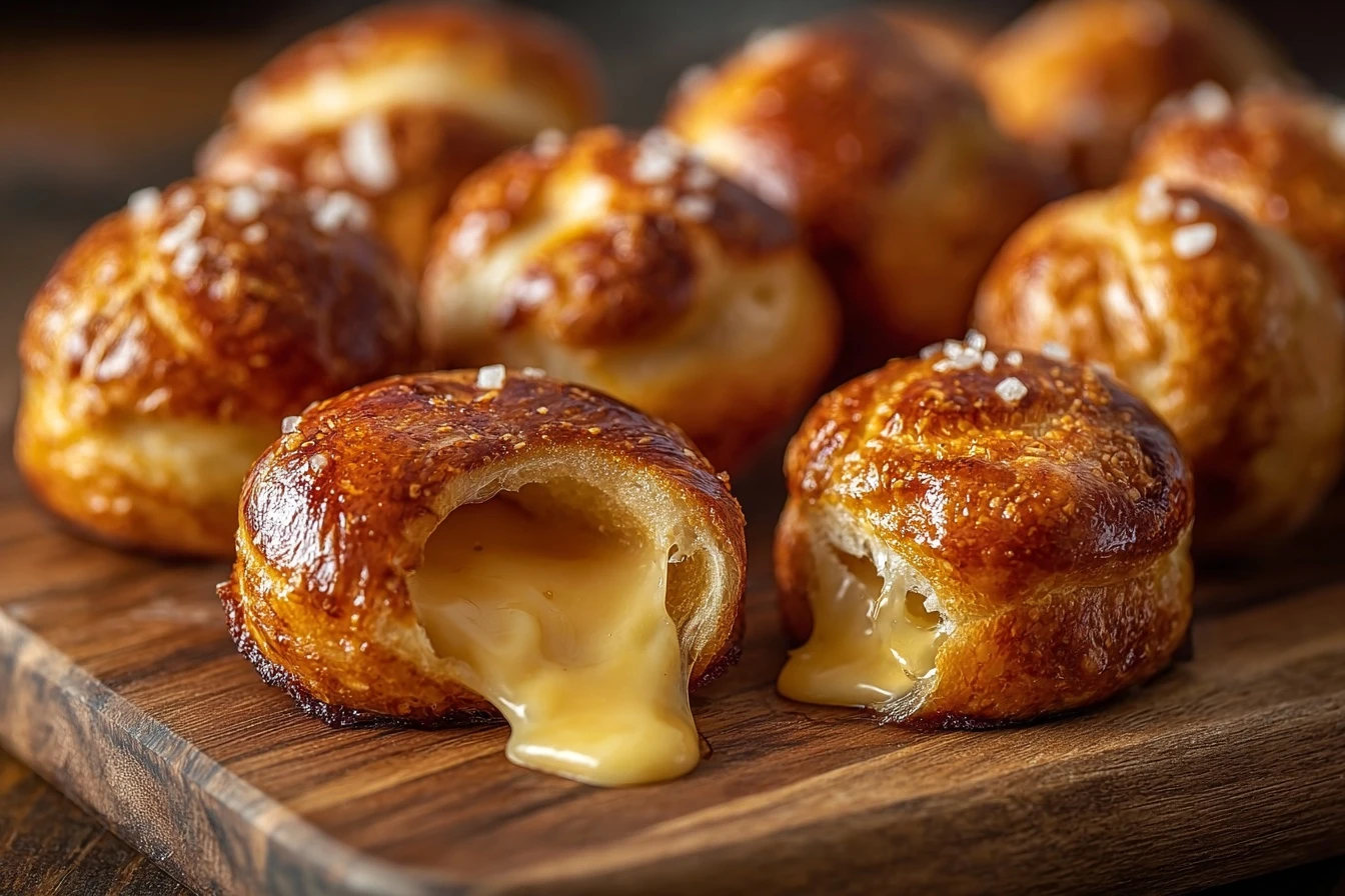 Warm Gooey Cheesy Pretzel Bites Recipe