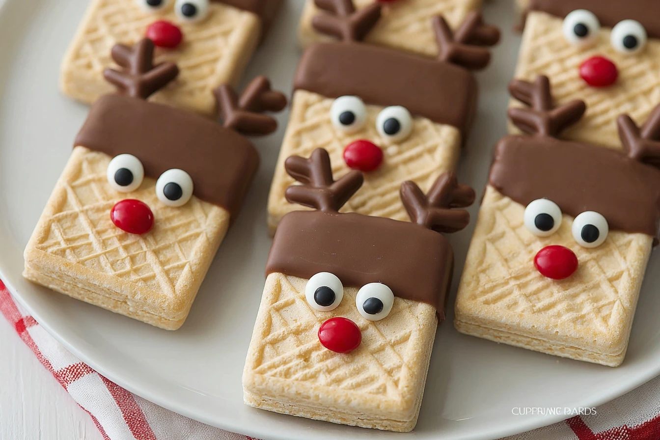 Chocolate-dipped Wafer Reindeer Bars Recipe Best Chocolate For Dipping Wafer Bars Easy Chocolate-dipped Wafer Reindeer Bar...