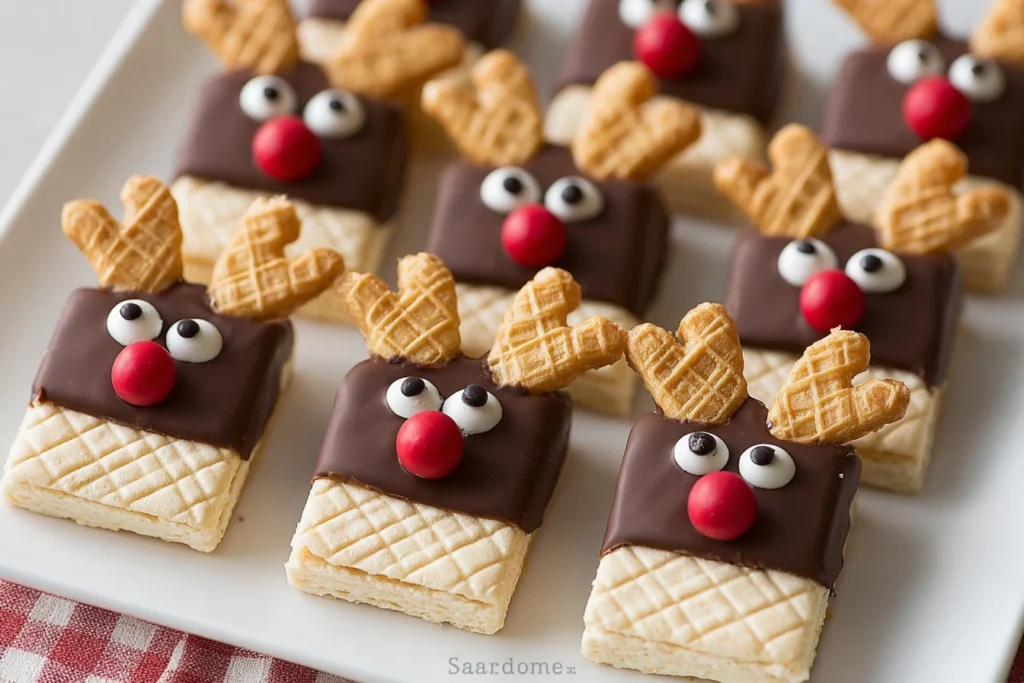 Chocolate-dipped Wafer Reindeer Bars Recipe Best Chocolate For Dipping Wafer Bars Easy Chocolate-dipped Wafer Reindeer Bar...