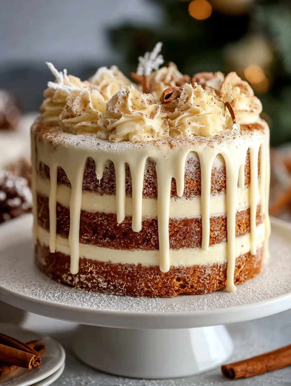 Christmas Spice Cake Recipe Best Eggnog Buttercream Frosting Easy Christmas Spice Cake Ideas Homemade Eggnog Buttercream R...
