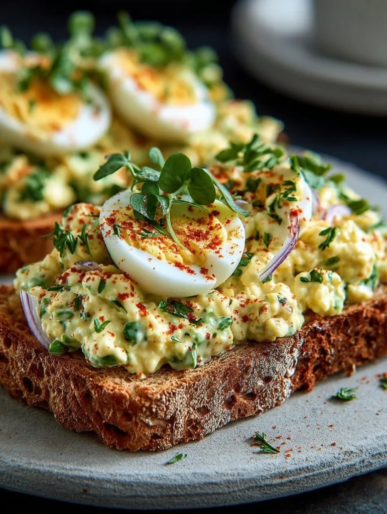 Creamy Avocado Egg Salad Toast Recipe Smoked Paprika Avocado Toast Vegetarian Breakfast Avocado Toast Quick Creamy Avocado...