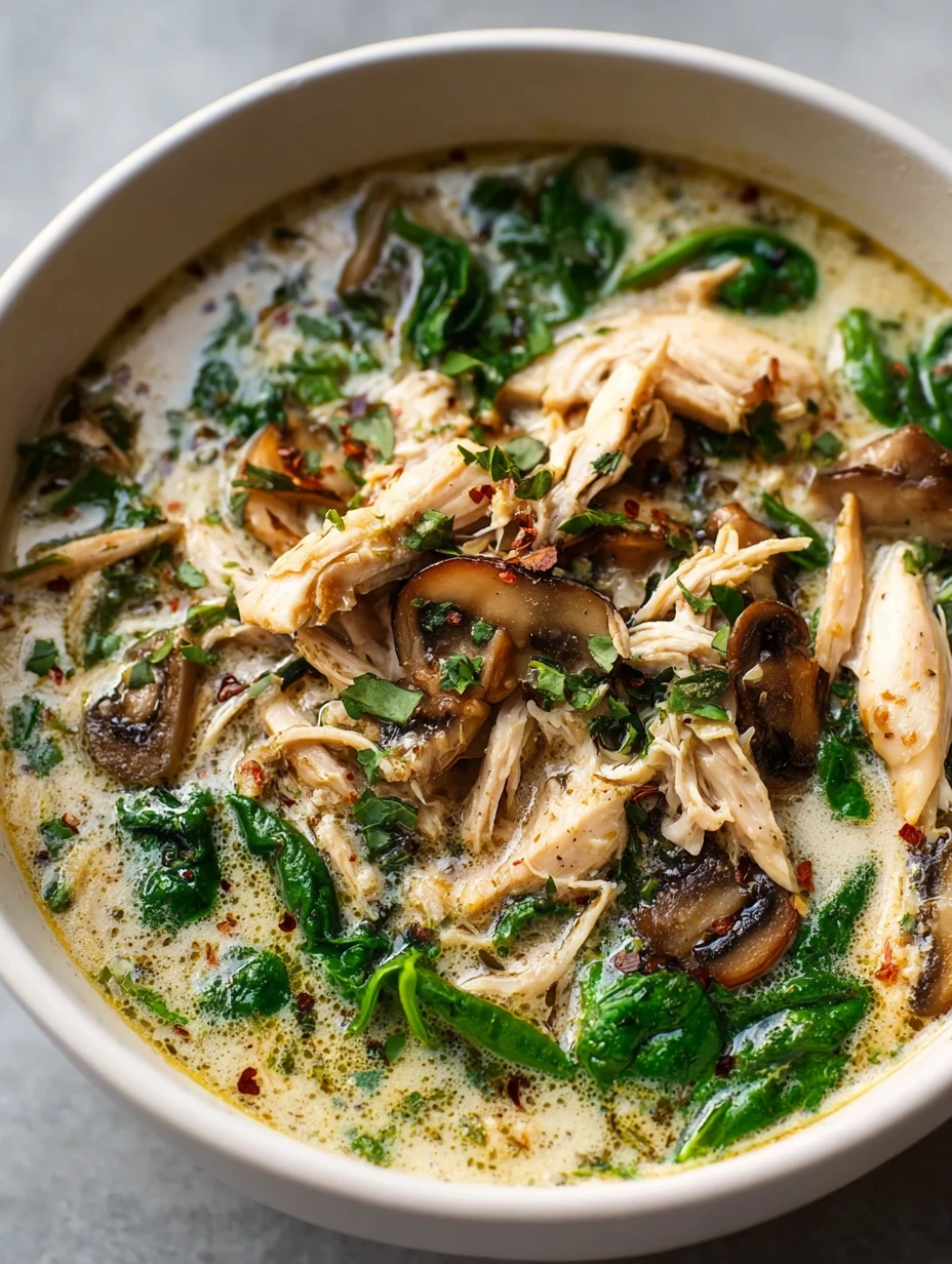 30-Min Recipe: Warm & Creamy Chicken Mushroom Soup!