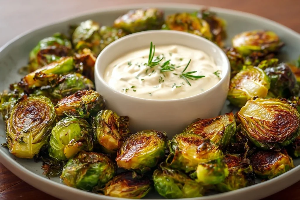Crispy Brussel Sprouts Recipe With Aioli Best Brussel Sprouts Dijon Aioli Homemade Crispy Brussel Sprouts How To Make Crea...