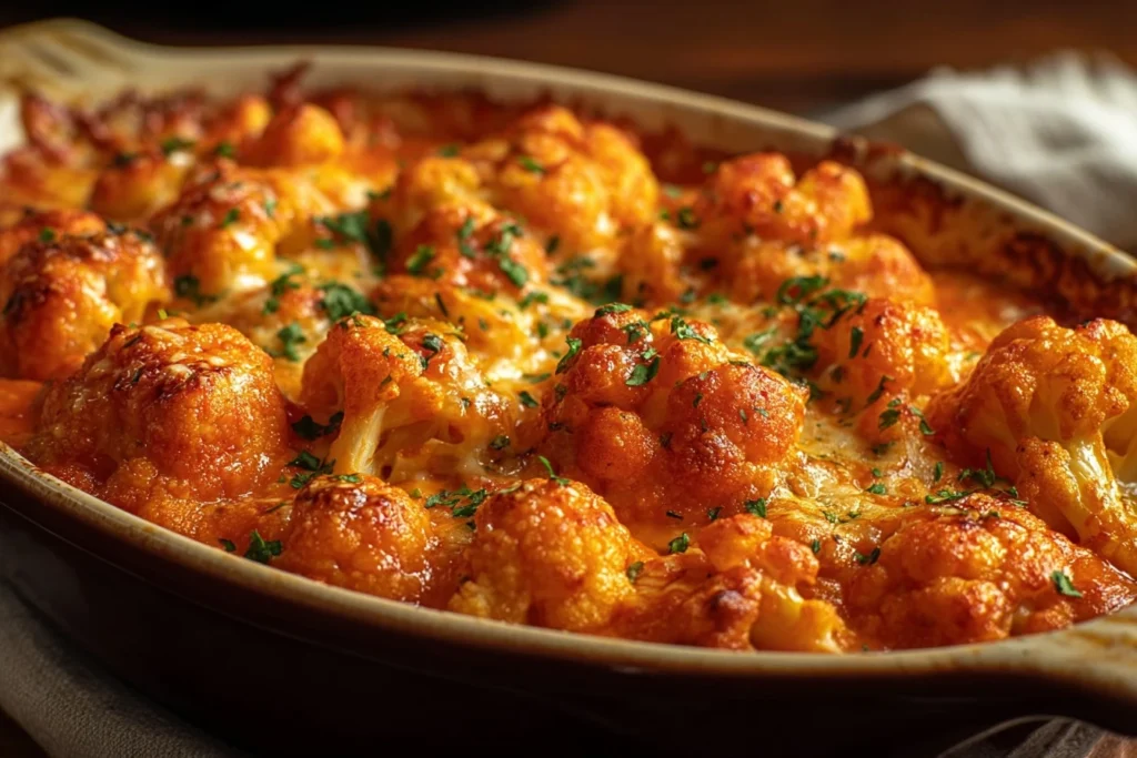 Easy Buffalo Cauliflower Casserole Recipe 20 Minute Buffalo Cauliflower Bake Quick Buffalo Cauliflower Casserole Ideas Veg...