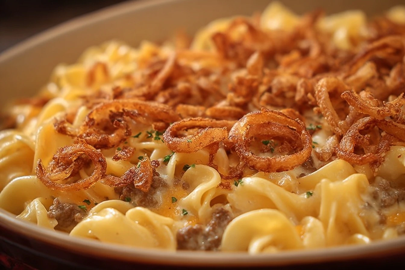 Quick & Easy Cheesy Beef and Noodle Casserole
