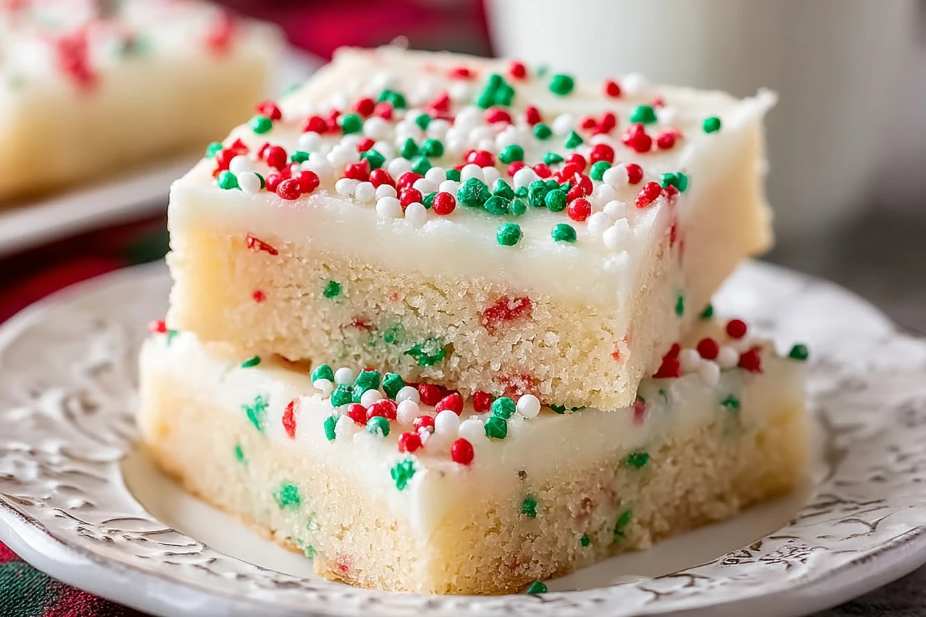 Easy Christmas Sugar Cookie Bars Recipe Homemade Christmas Sugar Cookie Bars Best Christmas Sugar Cookie Bars Gluten-free ...