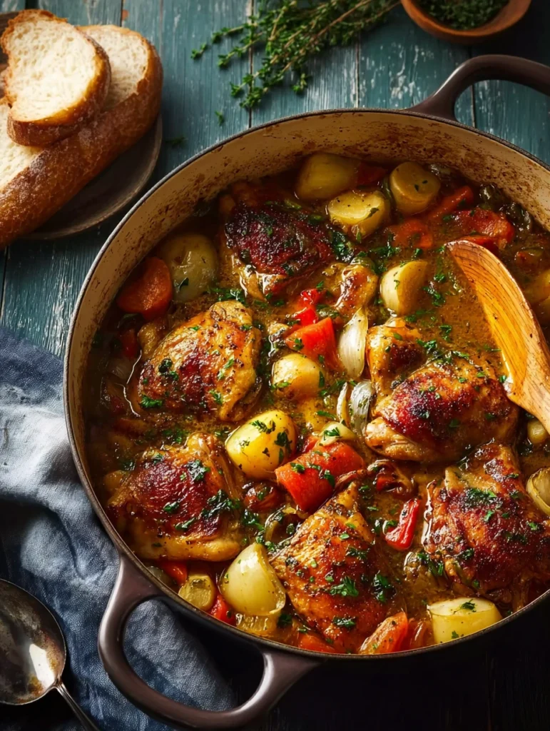 Easy One-pot Stewed Chicken Recipe Hearty Chicken Stew Slow Cooker Best Spices For Stewed Chicken One-pot Chicken Stew Wit...