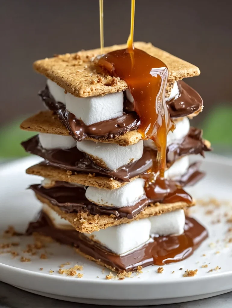 Easy Oven Baked S'mores Recipe Homemade Salted Caramel S'mores How To Make S'mores In The Oven Best Salted Caramel S'mores...