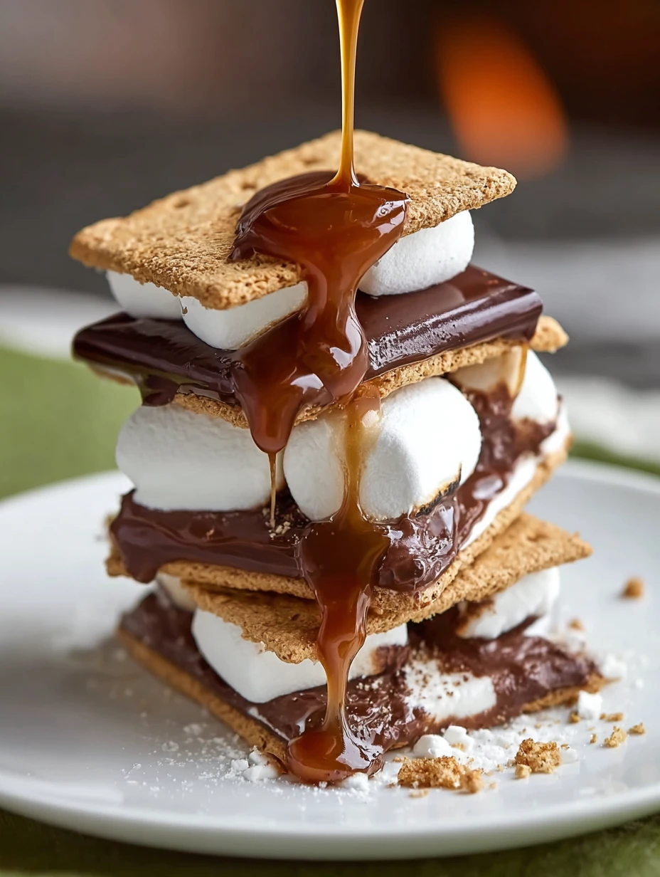 Easy Oven Baked S'mores Recipe Homemade Salted Caramel S'mores How To Make S'mores In The Oven Best Salted Caramel S'mores...