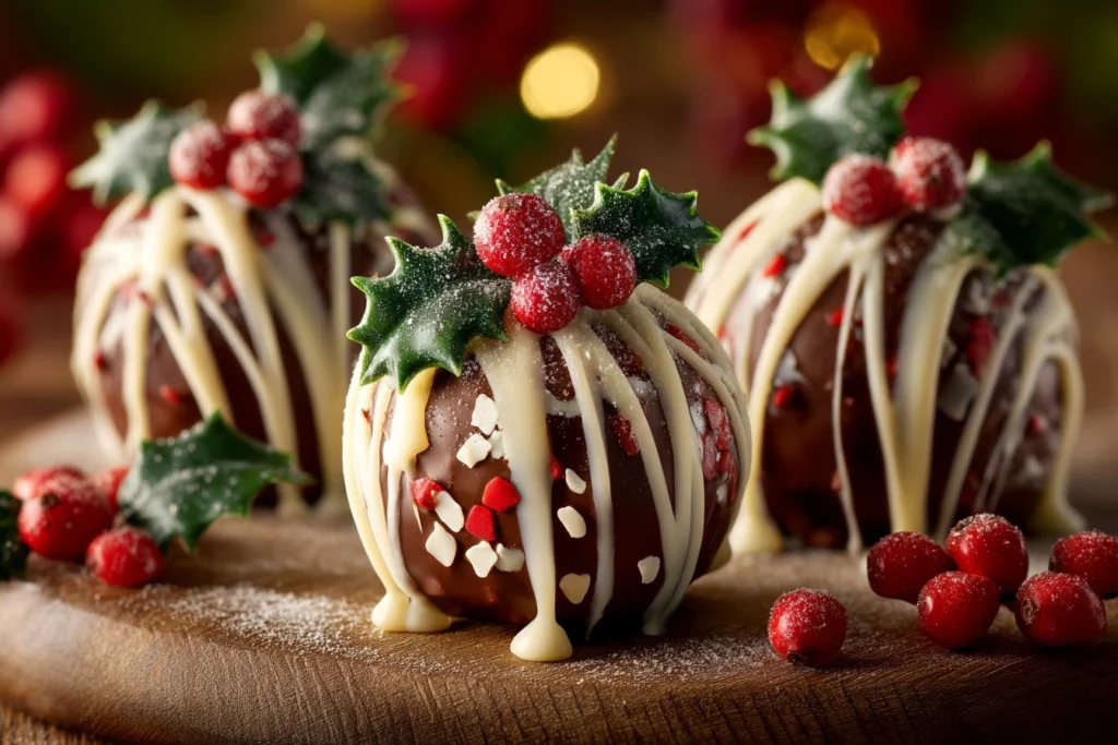 Holly Leaf Rice Krispie Treats Recipe White Chocolate Drizzle Rice Krispies Christmas Rice Krispie Treats Ideas Holiday Th...
