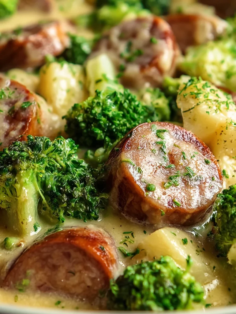 Keto Broccoli Cauliflower Sausage Recipe Low Carb Broccoli Cauliflower Sausage Bake Easy Keto Sausage With Broccoli And Ca...
