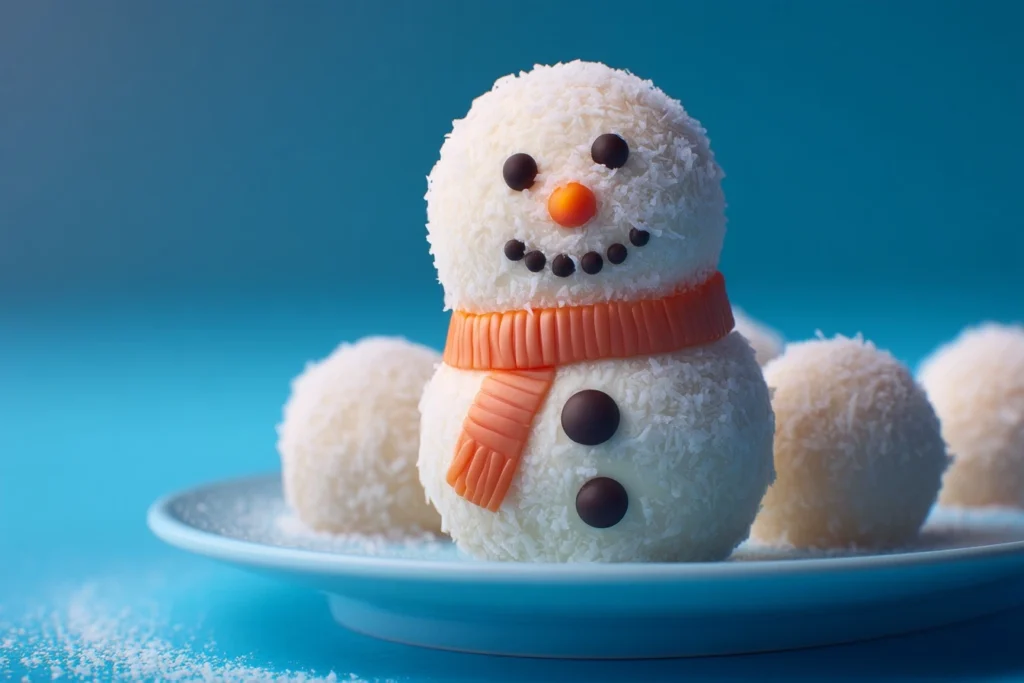 No-bake Snowman Truffles Recipe Easy No-bake Holiday Treats Homemade Snowman Truffles For Christmas DIY Candy Scarf Truffl...