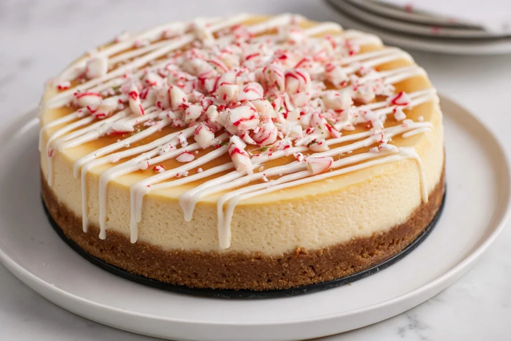 Peppermint Candy Cane Cheesecake Recipe Best Peppermint Cheesecake For Christmas Gluten-free Peppermint Candy Cane Cheesec...