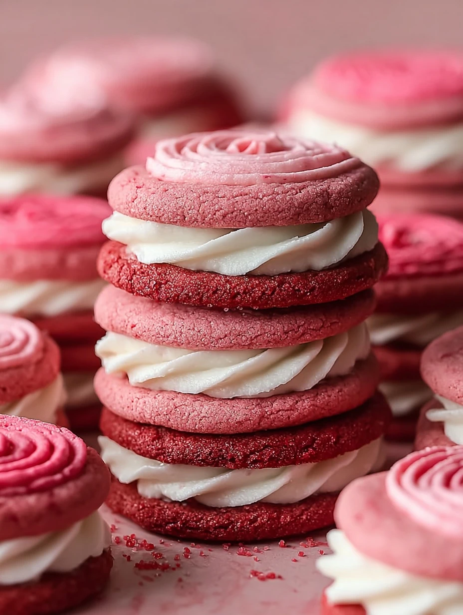 20-Minute Pink Velvet Cookies with Cream Cheese Frosting
