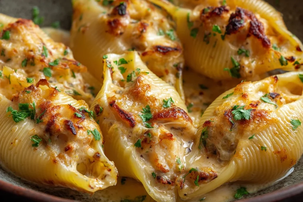 Seafood Stuffed Shells With Creamy Sauce Recipe Best Seafood Stuffed Shells Creamy Cheese How To Make Seafood Stuffed Shel...