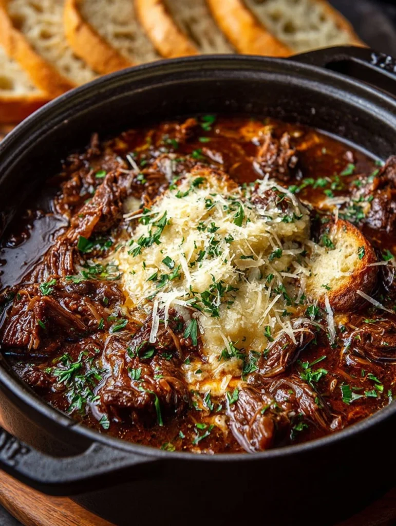Slow Braised French Onion Chuck Roast Recipe Best Cheese For French Onion Chuck Roast Tender Beef Chuck Roast With Caramel...