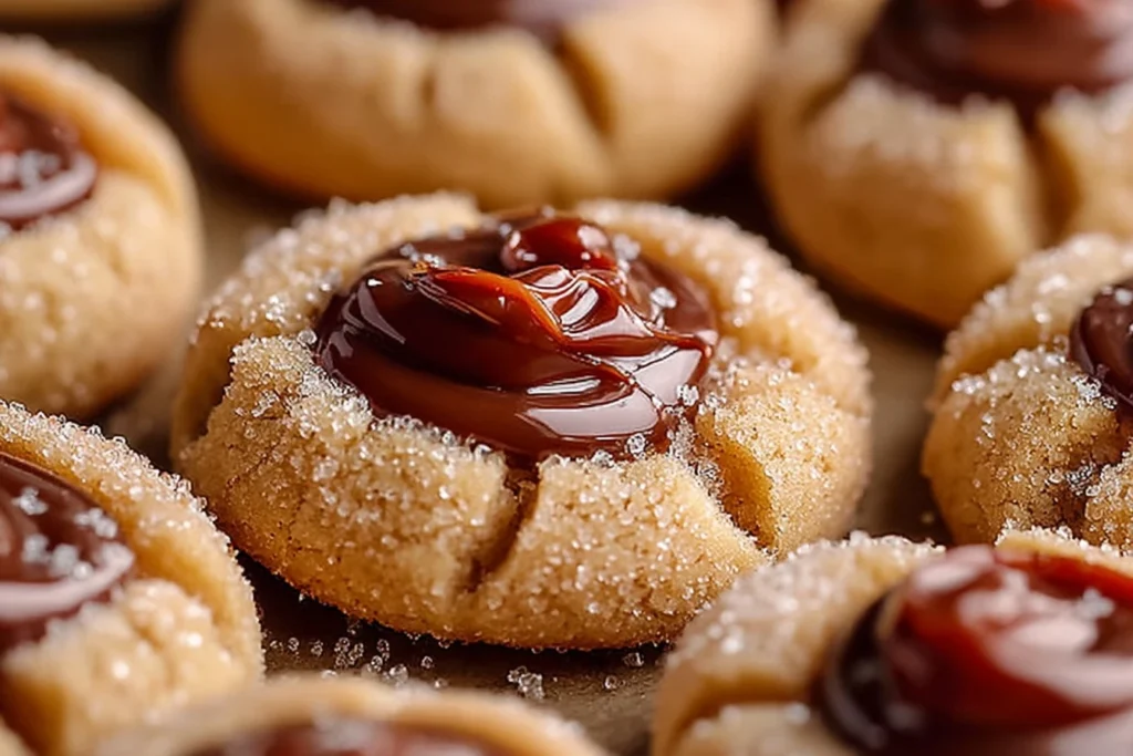 Twix Thumbprint Cookies Recipe Easy Twix Thumbprint Cookies Homemade Twix Thumbprint Cookies Twix Cookie Recipe From Scrat...